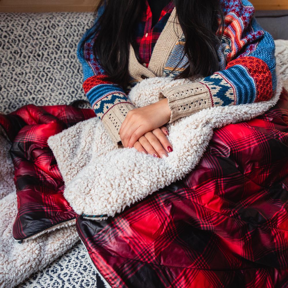 Sherpa Puffy Blanket